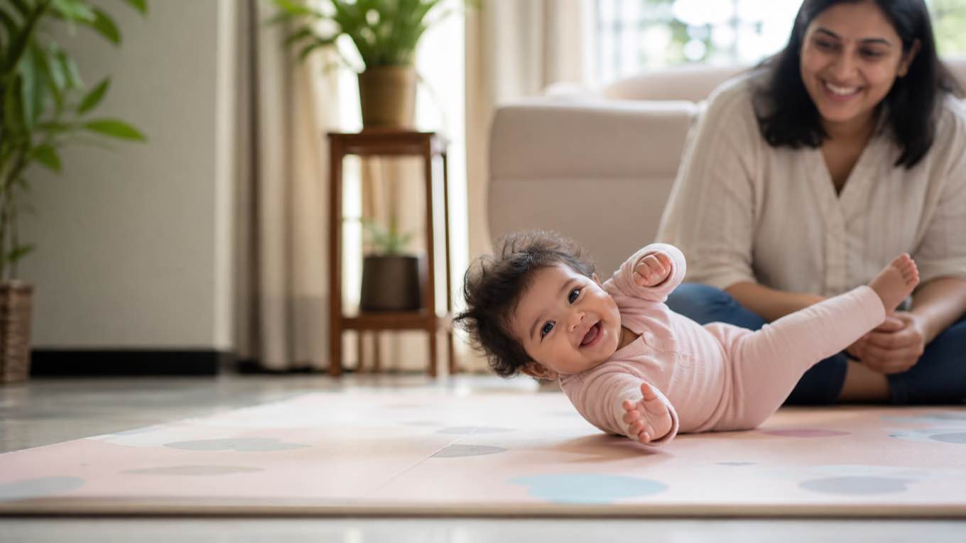Your baby at 5 months: grabbing everything and starting to sit