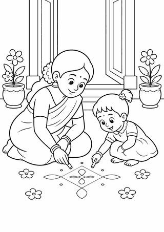 வாசலில் கோலம்