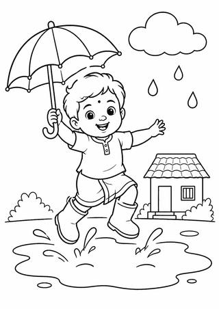 மழைநீர்க் குட்டையில் விளையாட்டு