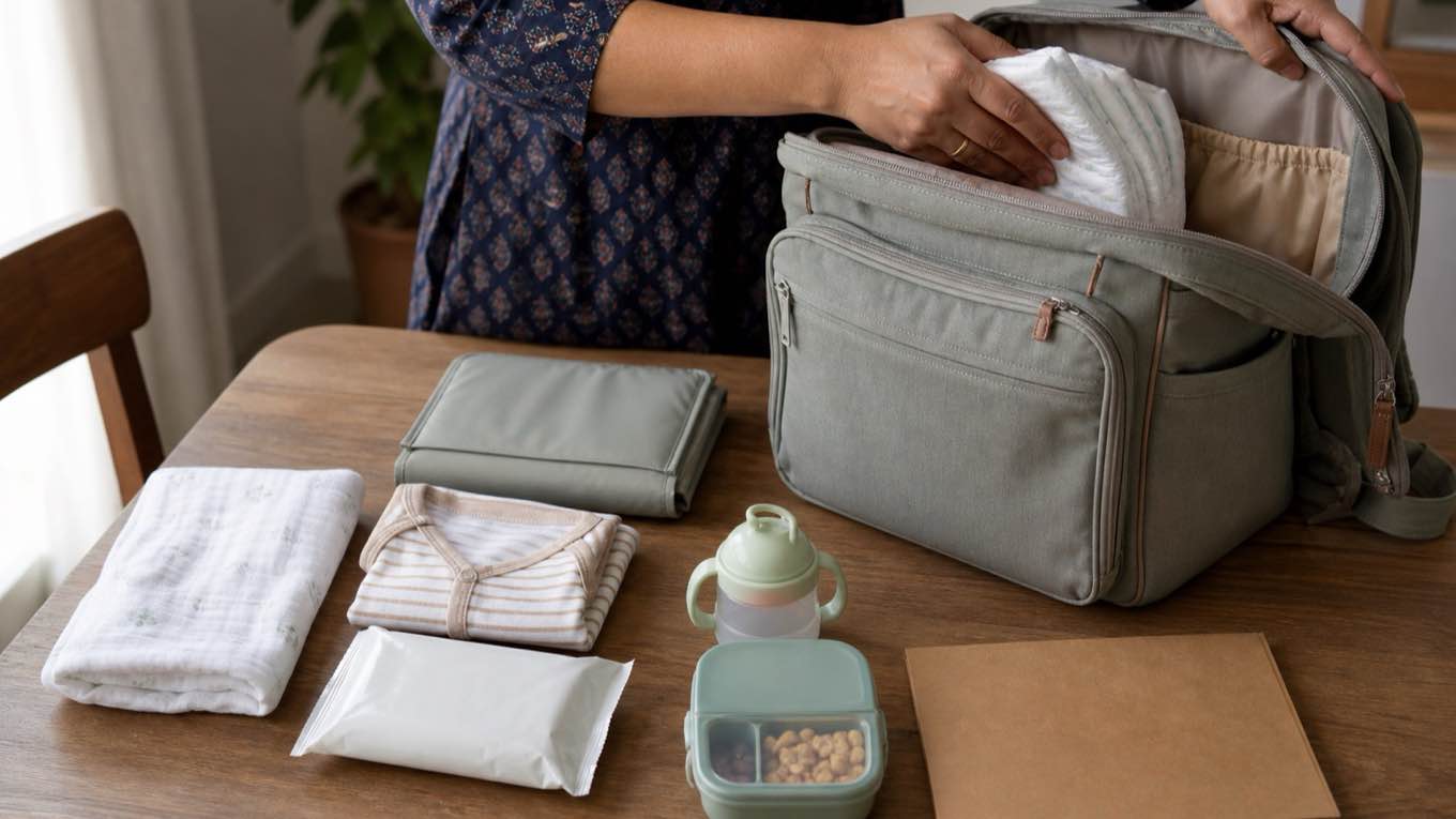 What to actually keep in the nappy bag